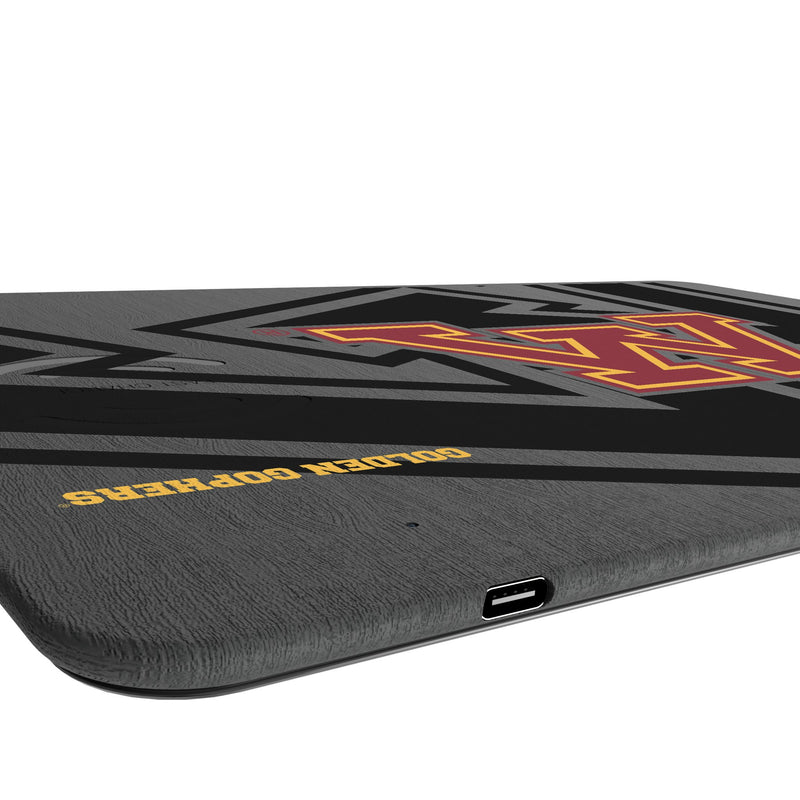 University of Minnesota Golden Gophers Monocolor Tilt 15-Watt Wireless Charger and Mouse Pad Port.Jpg