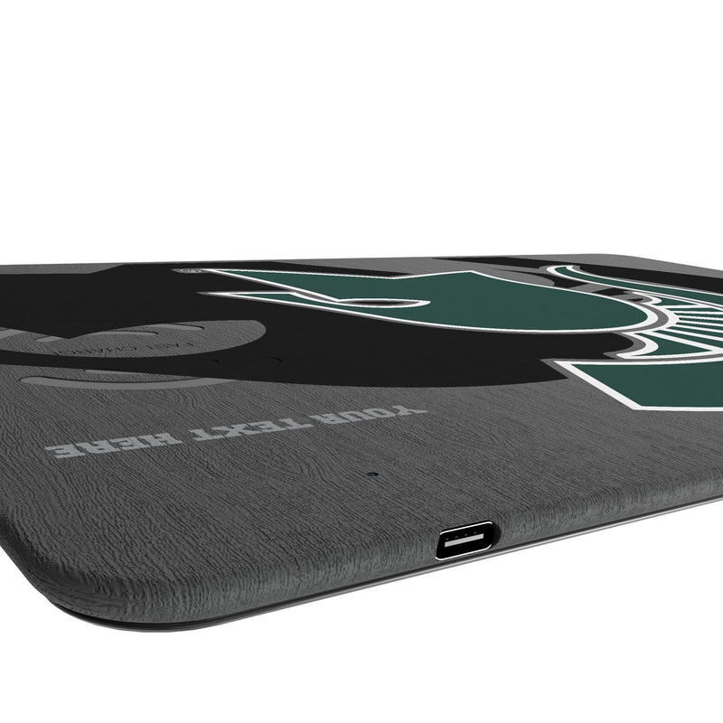 Michigan State University Spartans Personalized Tilt 15-Watt Wireless Charger and Mouse Pad Port.Jpg