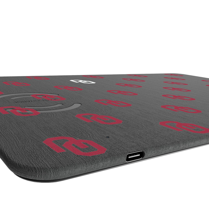 University of Oklahoma Sooners Fashion Pattern 15-Watt Wireless Charger and Mouse Pad Port.Jpg