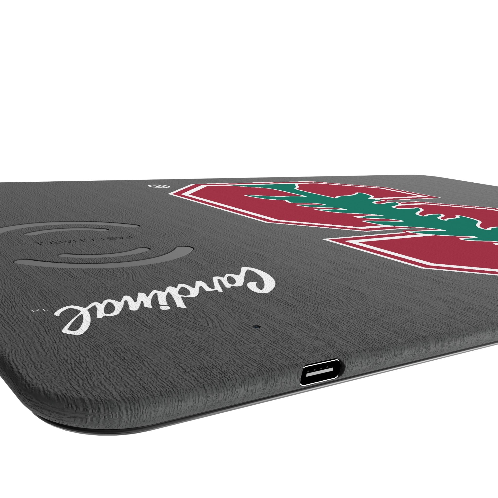 Stanford University Cardinal Monocolor Tilt 15-Watt Wireless Charger and Mouse Pad Port.Jpg