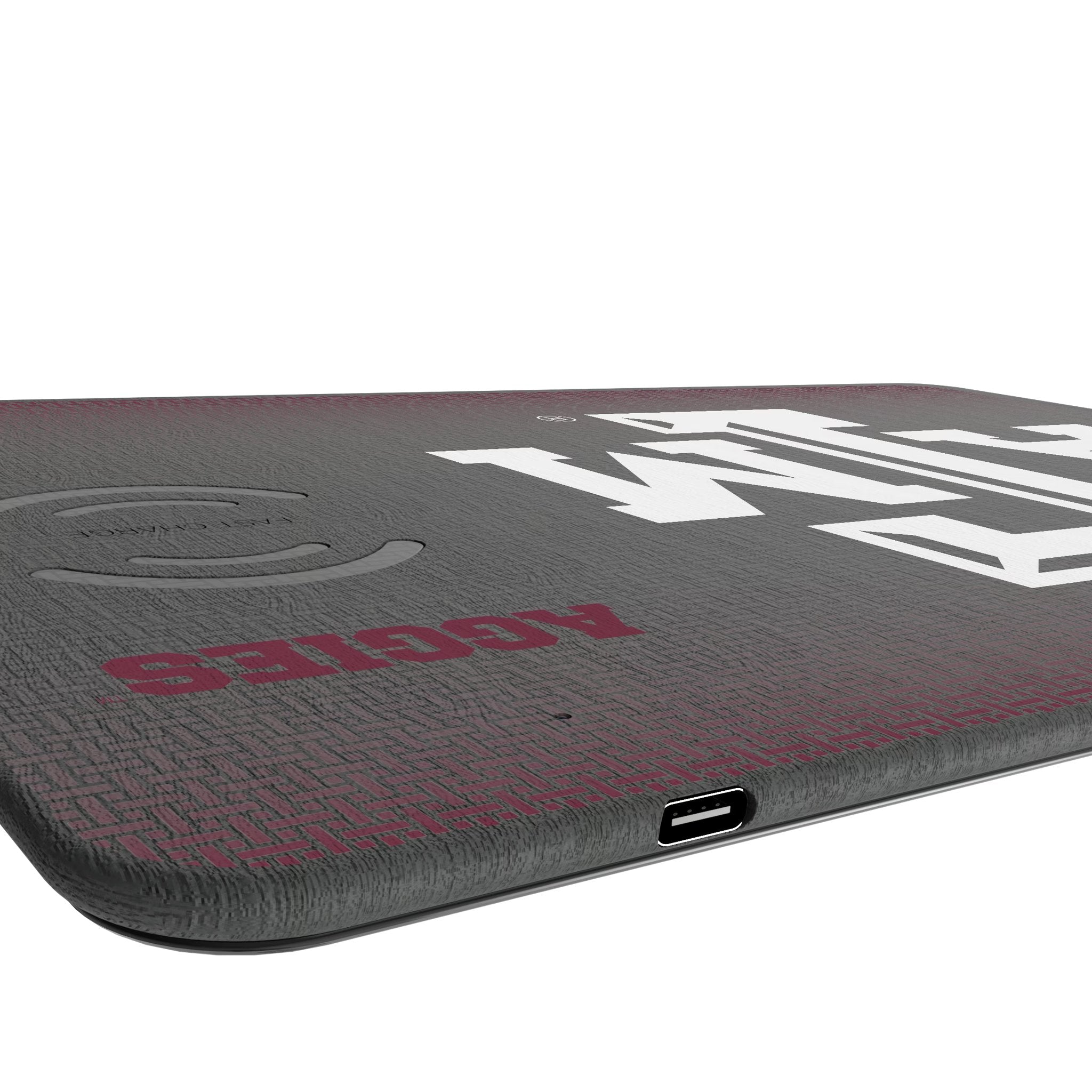 Texas A&M University Aggies Linen 15-Watt Wireless Charger and Mouse Pad Port.Jpg