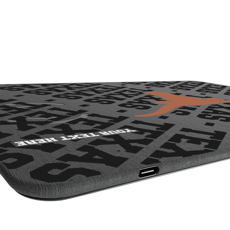 University of Texas Longhorns Personalized Tilt 15-Watt Wireless Charger and Mouse Pad Port.Jpg