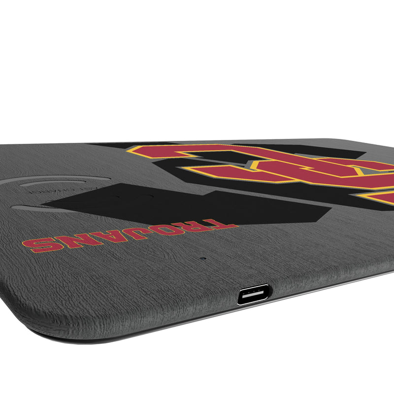 University of Southern California Trojans Monocolor Tilt 15-Watt Wireless Charger and Mouse Pad Port.Jpg