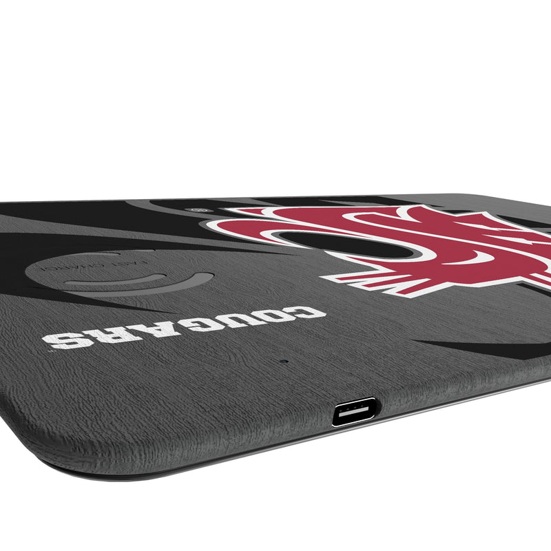 Washington State University Cougars Monocolor Tilt 15-Watt Wireless Charger and Mouse Pad Port.Jpg
