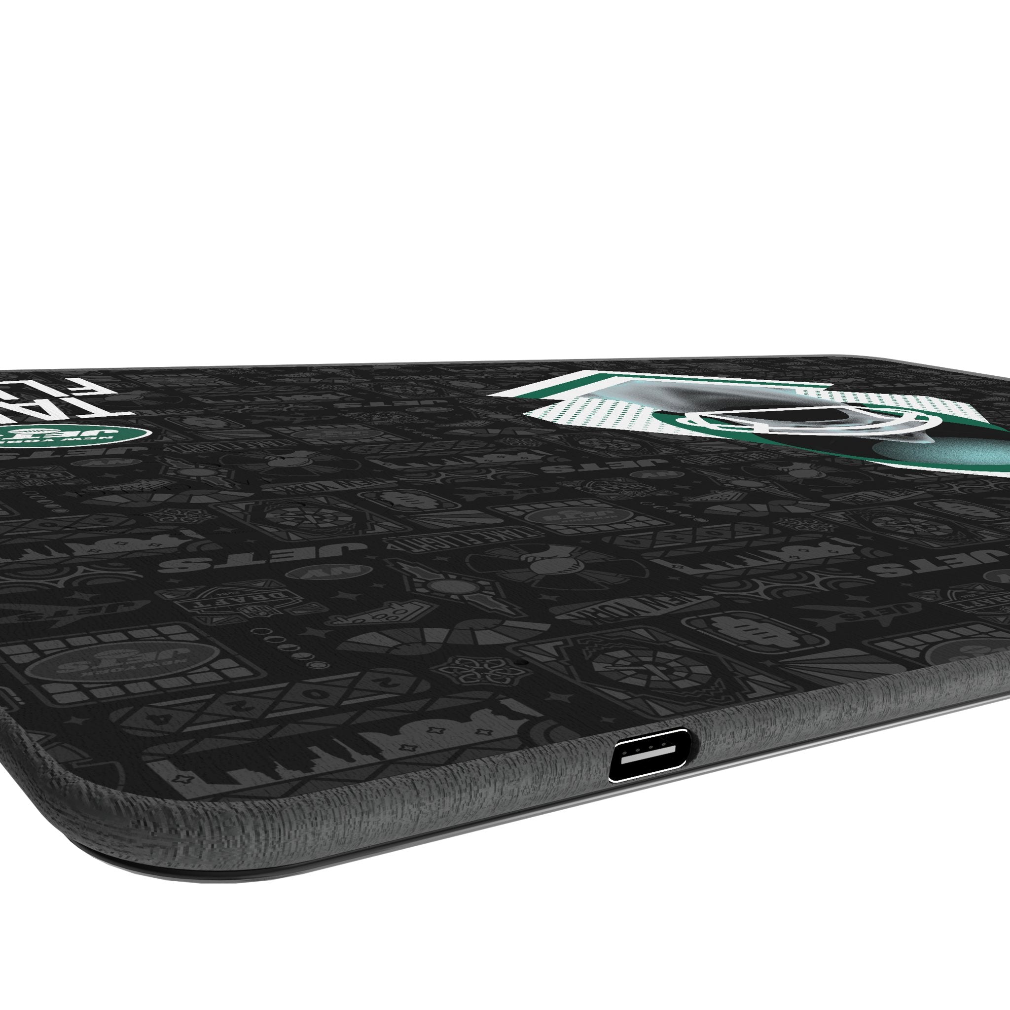 New York Jets 2024 Edition 15-Watt Wireless Charger and Mouse Pad Port.Jpg