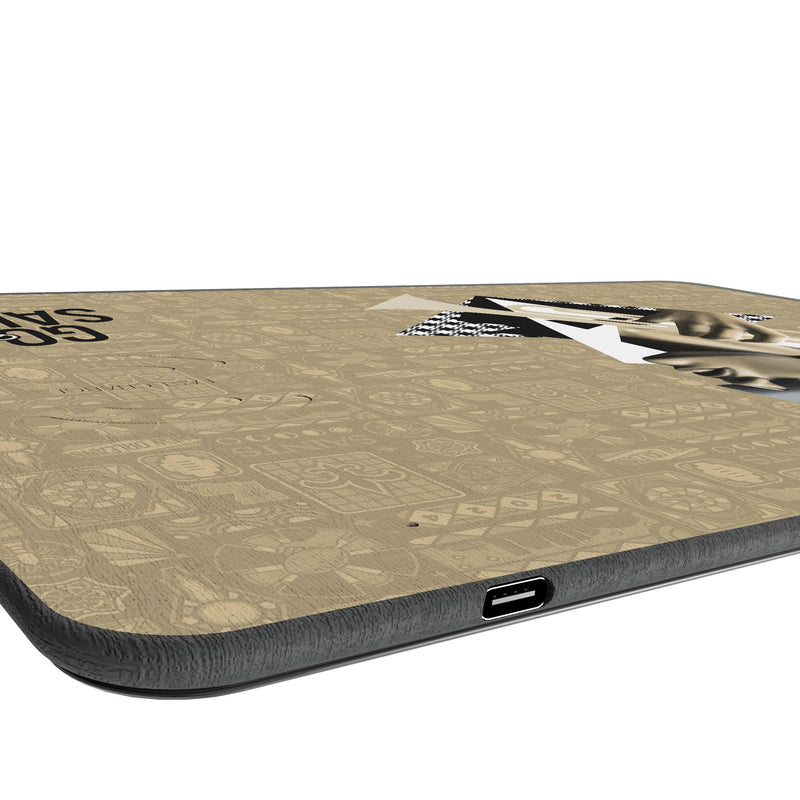 New Orleans Saints 2024 Edition 15-Watt Wireless Charger and Mouse Pad Port.Jpg
