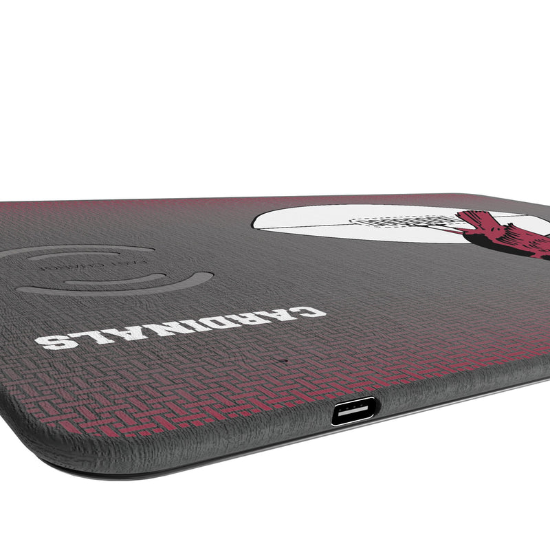 Chicago Cardinals 1947-1959 Historic Collection Linen 15-Watt Wireless Charger and Mouse Pad Port.Jpg
