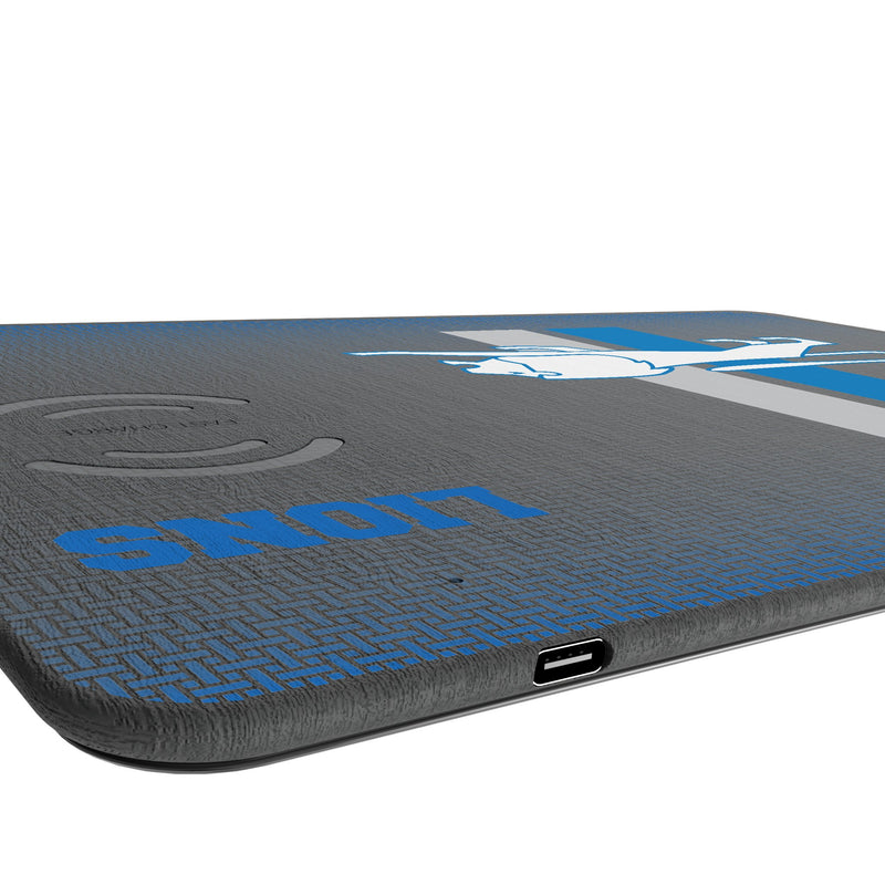Detroit Lions Retro Linen 15-Watt Wireless Charger and Mouse Pad Port.Jpg