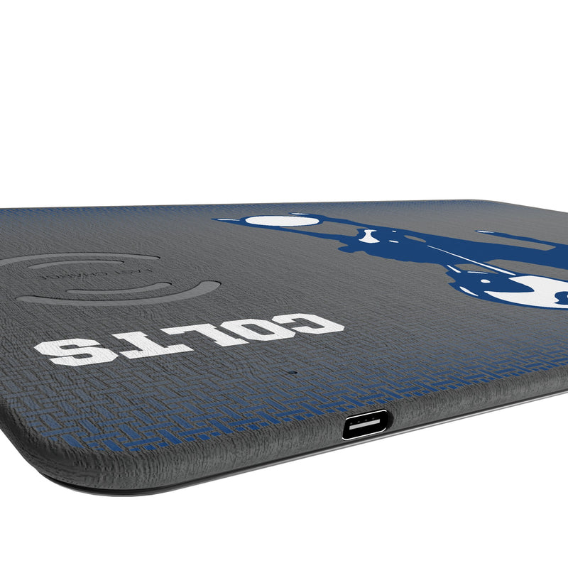 Baltimore Colts 1946 Historic Collection Linen 15-Watt Wireless Charger and Mouse Pad Port.Jpg
