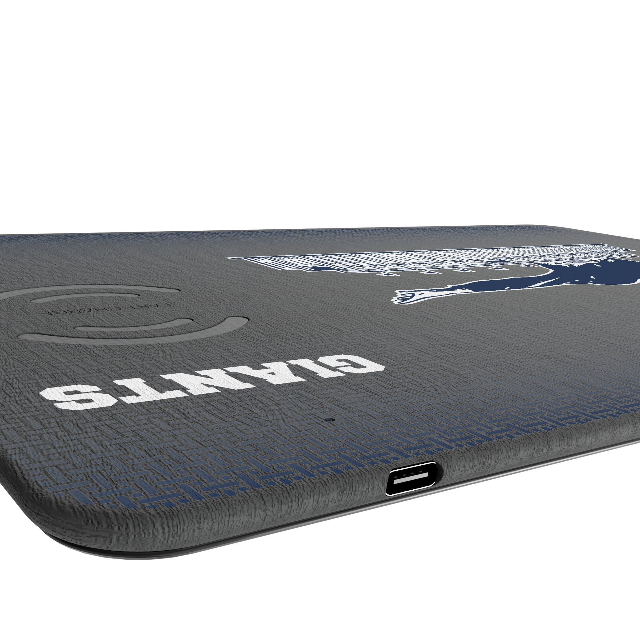 New York Giants 1960-1966 Historic Collection Linen 15-Watt Wireless Charger and Mouse Pad Port.Jpg