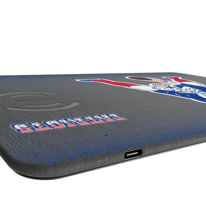 New England Patriots Historic Collection Linen 15-Watt Wireless Charger and Mouse Pad Port.Jpg