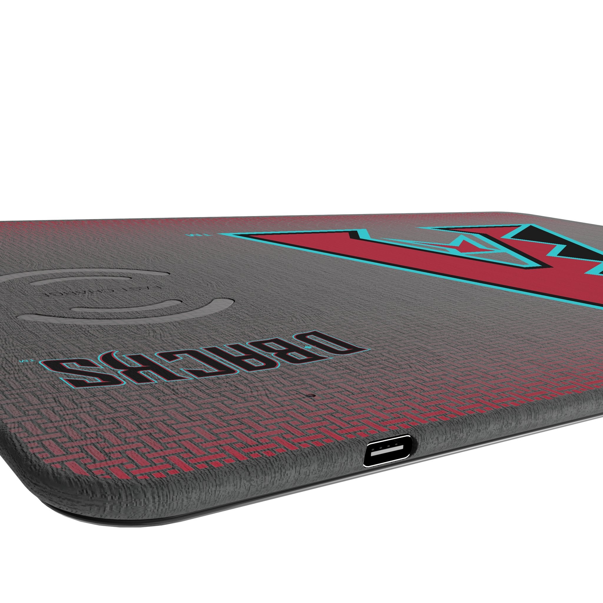 Arizona Diamondbacks Linen 15-Watt Wireless Charger and Mouse Pad Port.Jpg