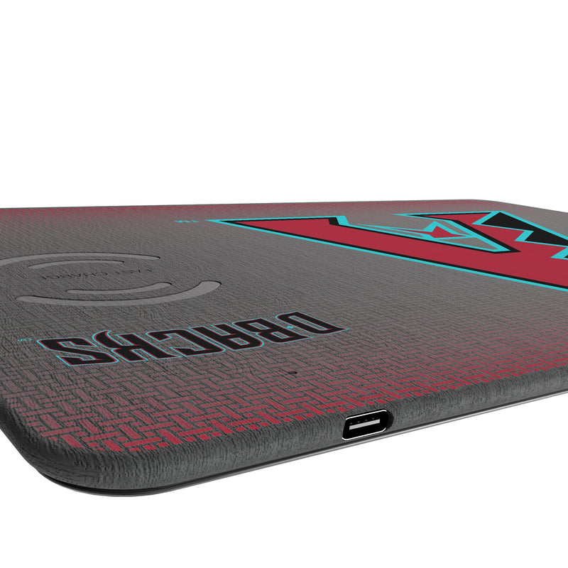Arizona Diamondbacks Linen 15-Watt Wireless Charger and Mouse Pad Port.Jpg