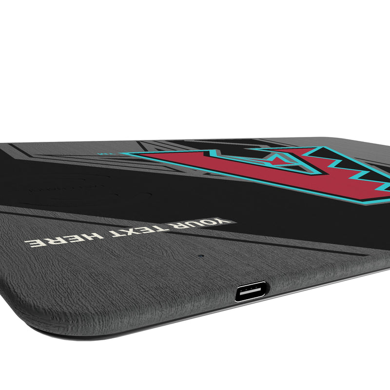Arizona Diamondbacks Personalized Tilt 15-Watt Wireless Charger and Mouse Pad Port.Jpg