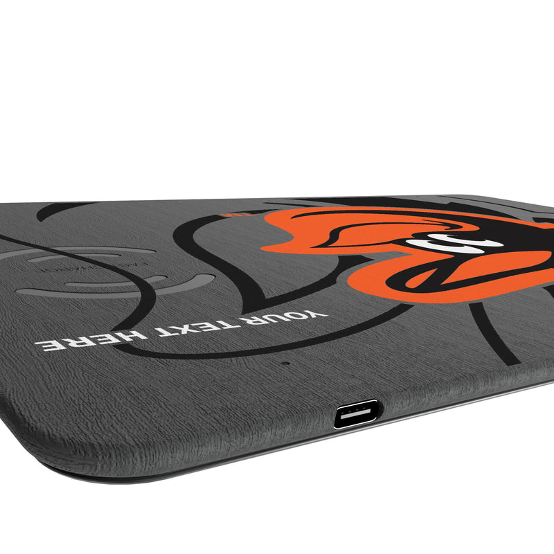 Baltimore Orioles Personalized Tilt 15-Watt Wireless Charger and Mouse Pad Port.Jpg
