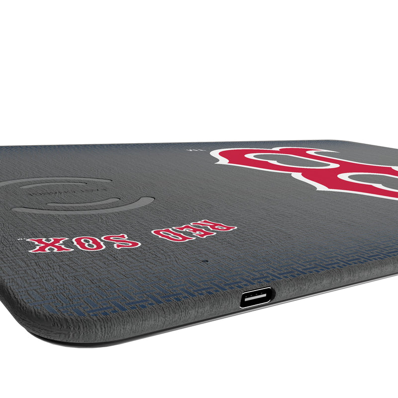 Boston Red Sox Linen 15-Watt Wireless Charger and Mouse Pad Port.Jpg