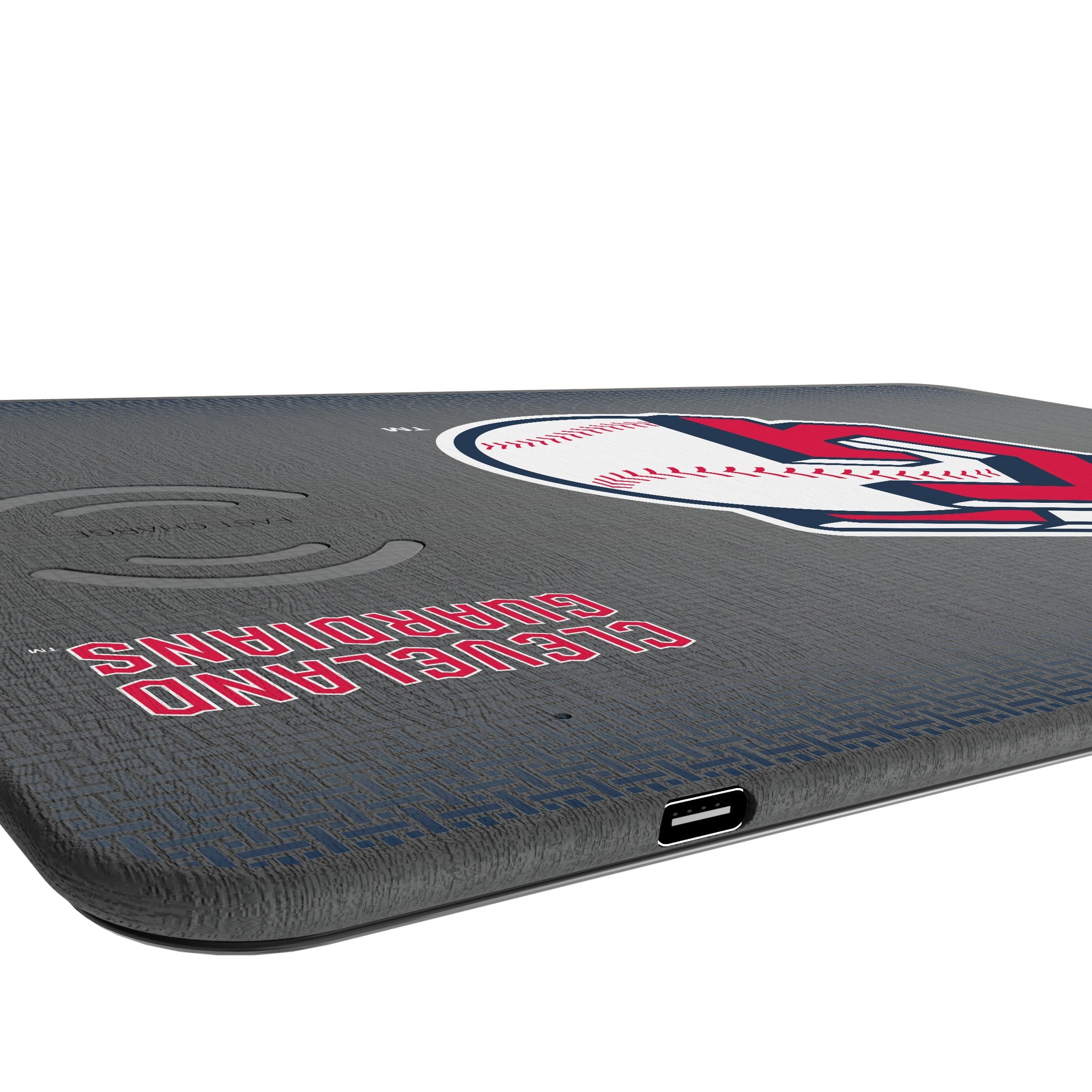 Cleveland Guardians Linen 15-Watt Wireless Charger and Mouse Pad Port.Jpg