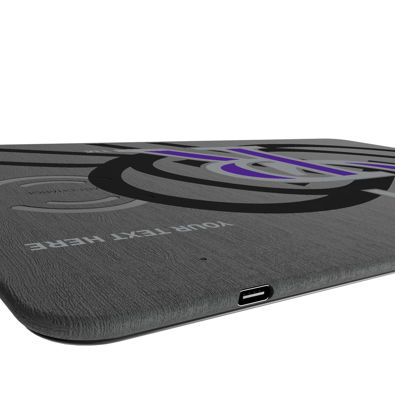 Colorado Rockies Personalized Tilt 15-Watt Wireless Charger and Mouse Pad Port.Jpg