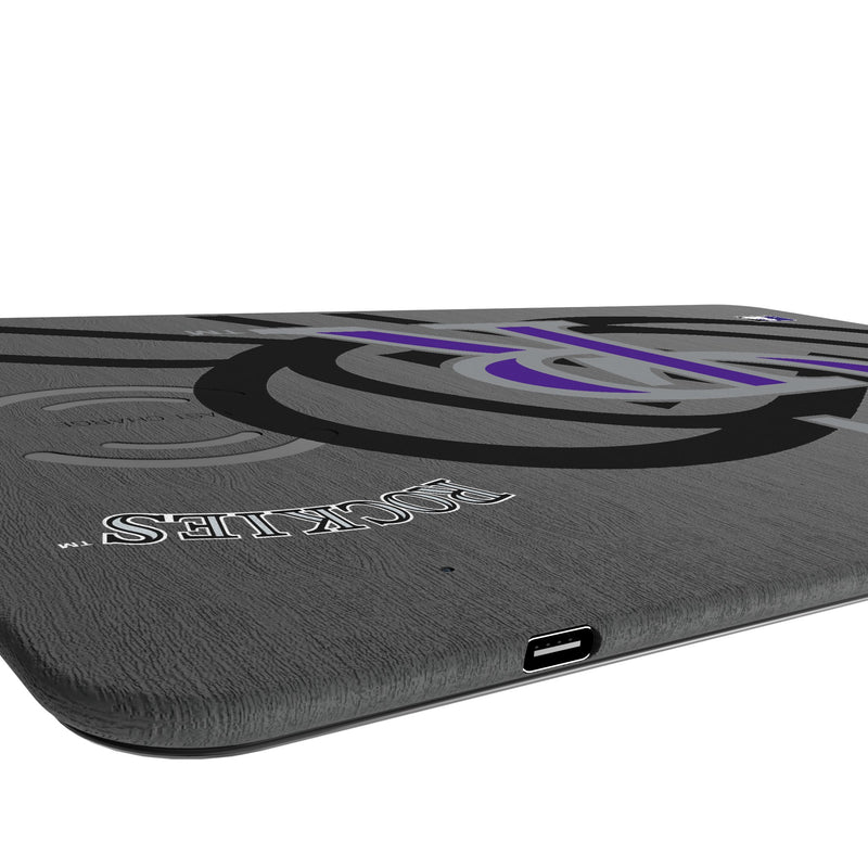 Colorado Rockies Monocolor Tilt 15-Watt Wireless Charger and Mouse Pad Port.Jpg