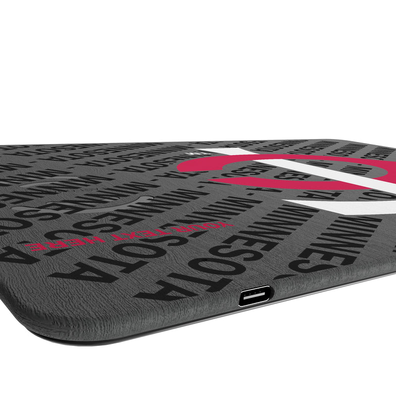 Minnesota Twins Personalized Tilt 15-Watt Wireless Charger and Mouse Pad Port.Jpg