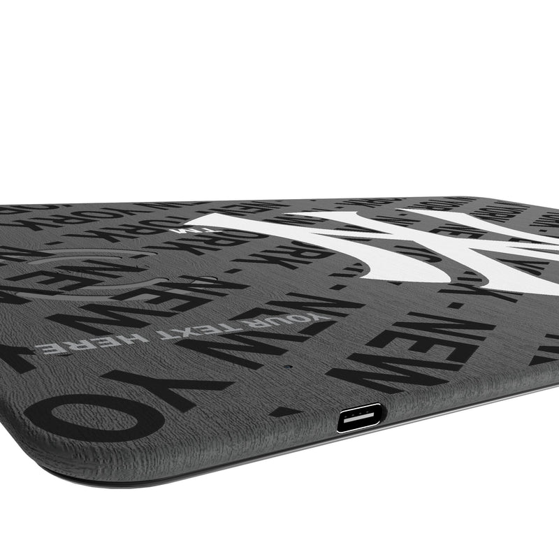 New York Yankees Personalized Tilt 15-Watt Wireless Charger and Mouse Pad Port.Jpg