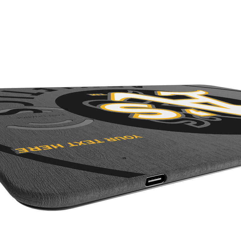 Oakland Athletics Personalized Tilt 15-Watt Wireless Charger and Mouse Pad Port.Jpg