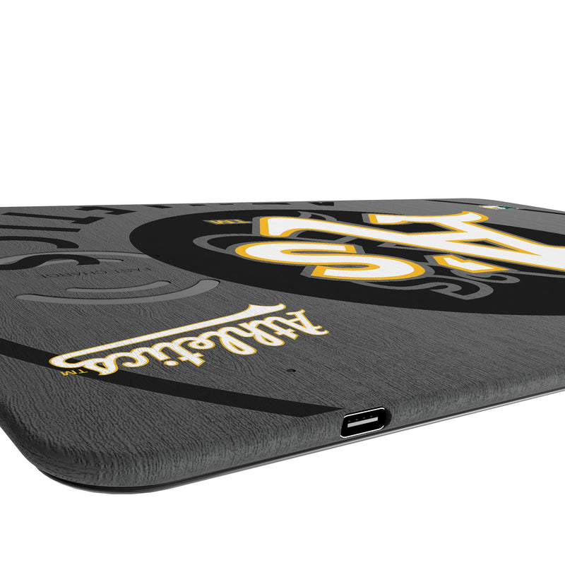 Oakland Athletics Monocolor Tilt 15-Watt Wireless Charger and Mouse Pad Port.Jpg