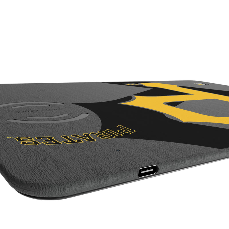 Pittsburgh Pirates Monocolor Tilt 15-Watt Wireless Charger and Mouse Pad Port.Jpg