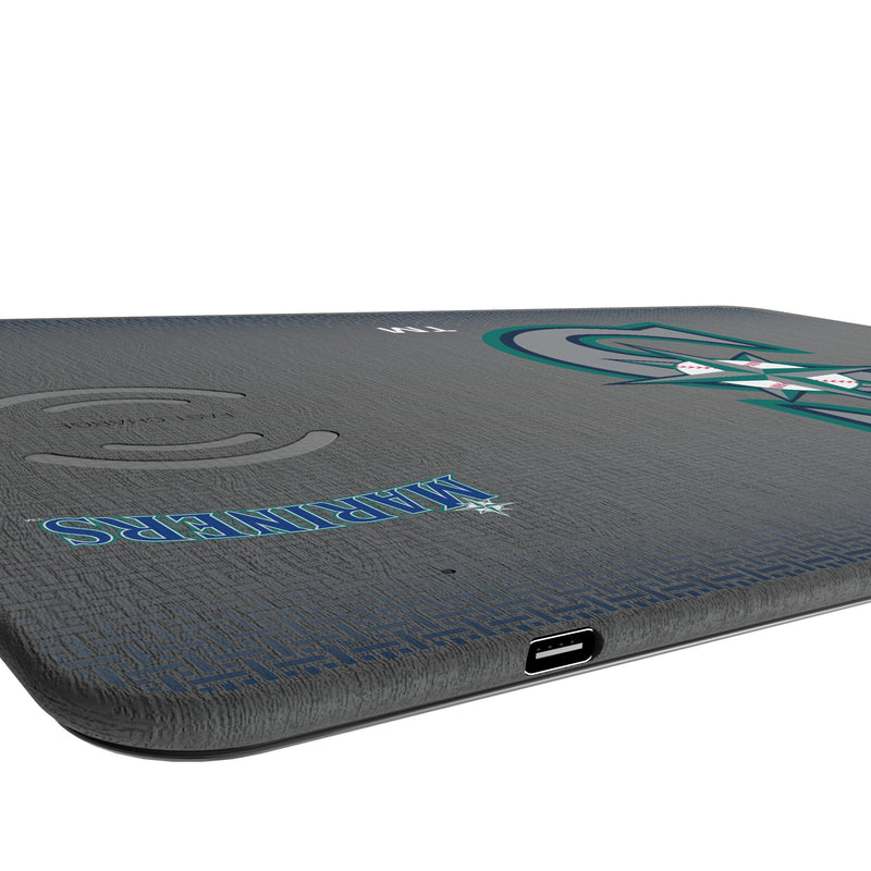 Seattle Mariners Linen 15-Watt Wireless Charger and Mouse Pad Port.Jpg