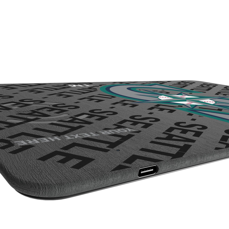 Seattle Mariners Personalized Tilt 15-Watt Wireless Charger and Mouse Pad Port.Jpg