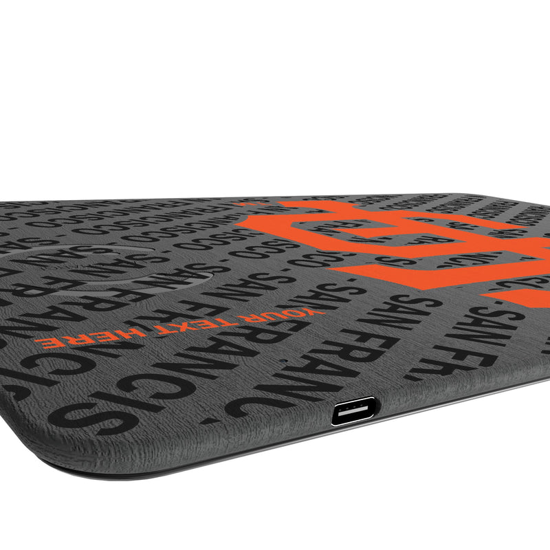 San Francisco Giants Personalized Tilt 15-Watt Wireless Charger and Mouse Pad Port.Jpg