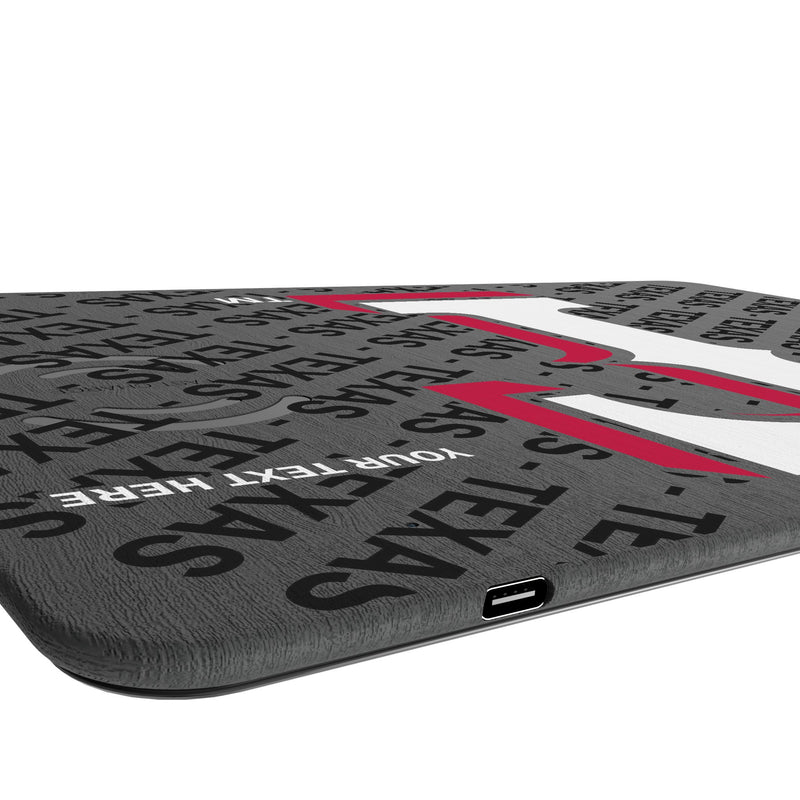 Texas Rangers Personalized Tilt 15-Watt Wireless Charger and Mouse Pad Port.Jpg