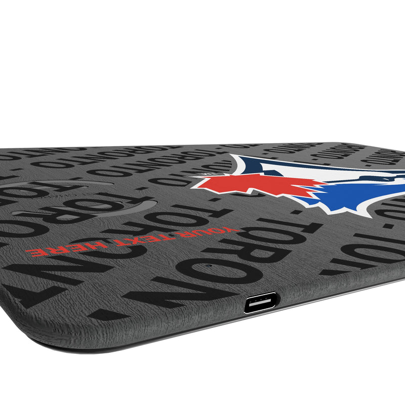 Toronto Blue Jays Personalized Tilt 15-Watt Wireless Charger and Mouse Pad Port.Jpg