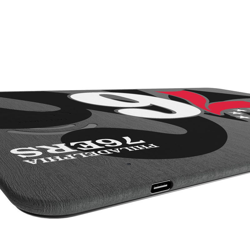 Philadelphia 76ers Monocolor Tilt 15-Watt Wireless Charger and Mouse Pad Port.Jpg