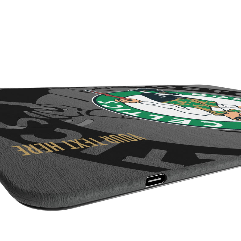Boston Celtics Personalized Tilt 15-Watt Wireless Charger and Mouse Pad Port.Jpg