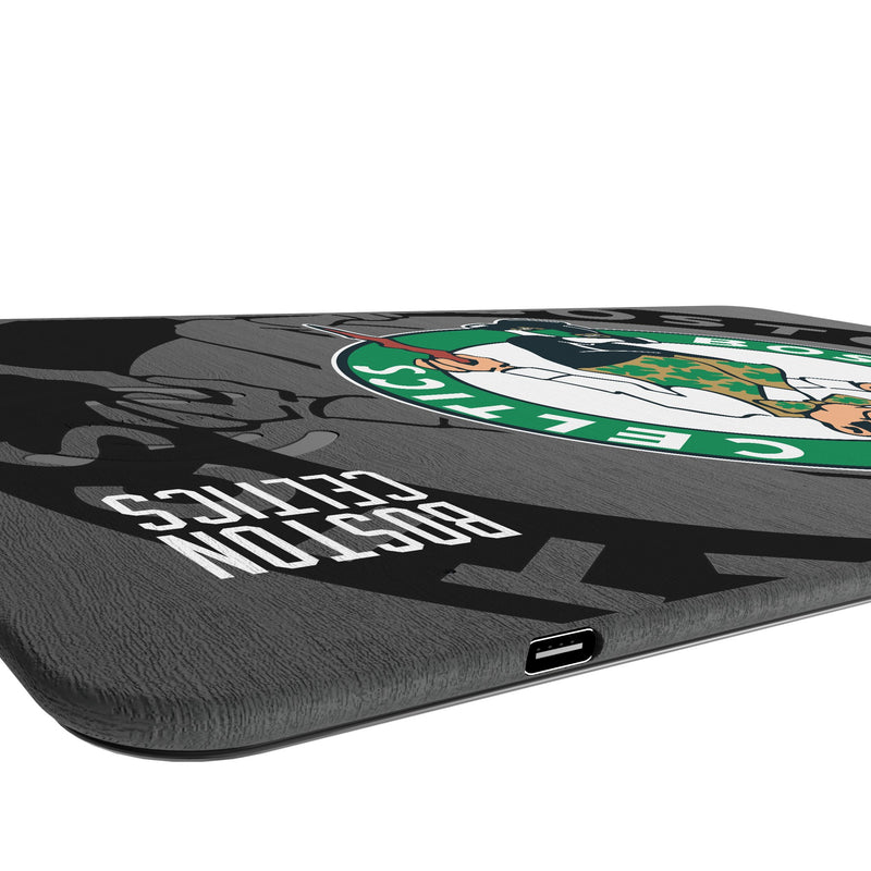 Boston Celtics Monocolor Tilt 15-Watt Wireless Charger and Mouse Pad Port.Jpg