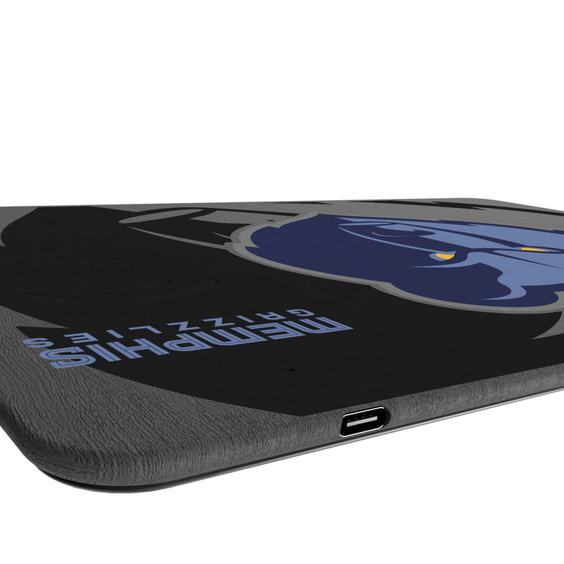 Memphis Grizzlies Monocolor Tilt 15-Watt Wireless Charger and Mouse Pad Port.Jpg