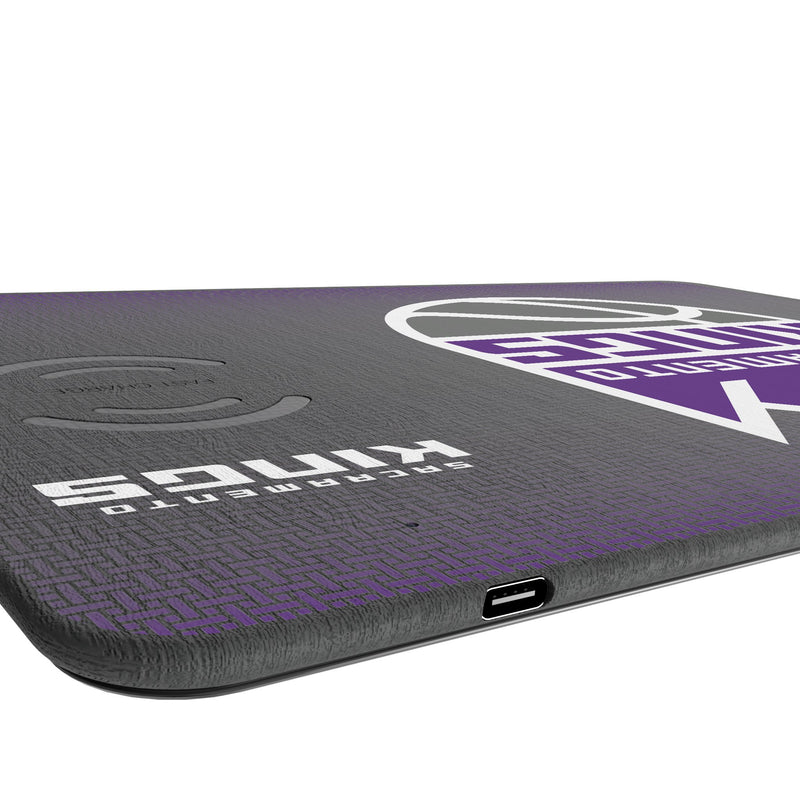Sacramento Kings Linen 15-Watt Wireless Charger and Mouse Pad Port.Jpg