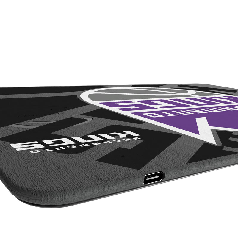 Sacramento Kings Monocolor Tilt 15-Watt Wireless Charger and Mouse Pad Port.Jpg