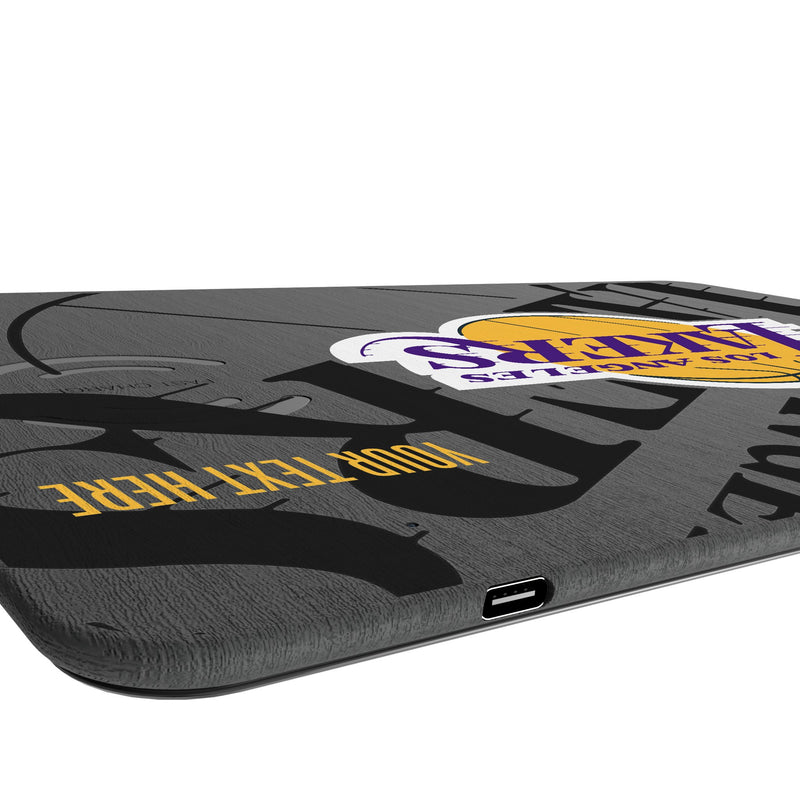 Los Angeles Lakers Personalized Tilt 15-Watt Wireless Charger and Mouse Pad Port.Jpg