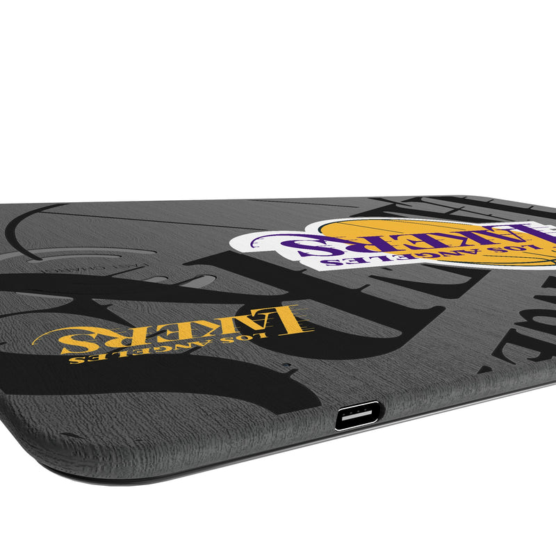 Los Angeles Lakers Monocolor Tilt 15-Watt Wireless Charger and Mouse Pad Port.Jpg