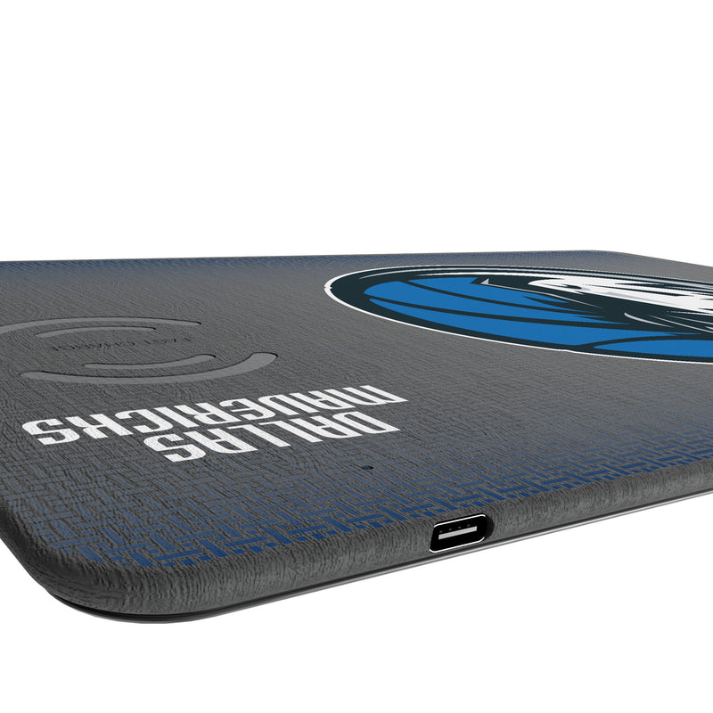 Dallas Mavericks Linen 15-Watt Wireless Charger and Mouse Pad Port.Jpg