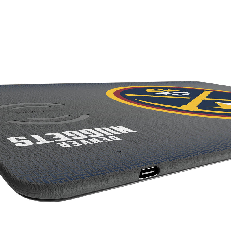Denver Nuggets Linen 15-Watt Wireless Charger and Mouse Pad Port.Jpg