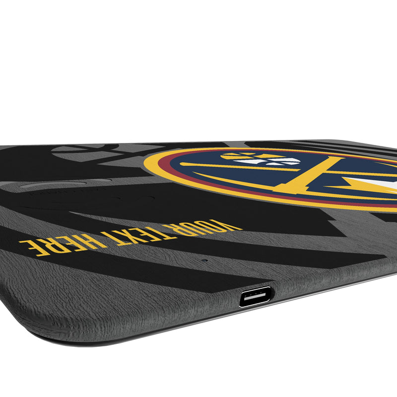Denver Nuggets Personalized Tilt 15-Watt Wireless Charger and Mouse Pad Port.Jpg