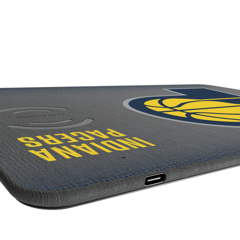 Indiana Pacers Linen 15-Watt Wireless Charger and Mouse Pad Port.Jpg