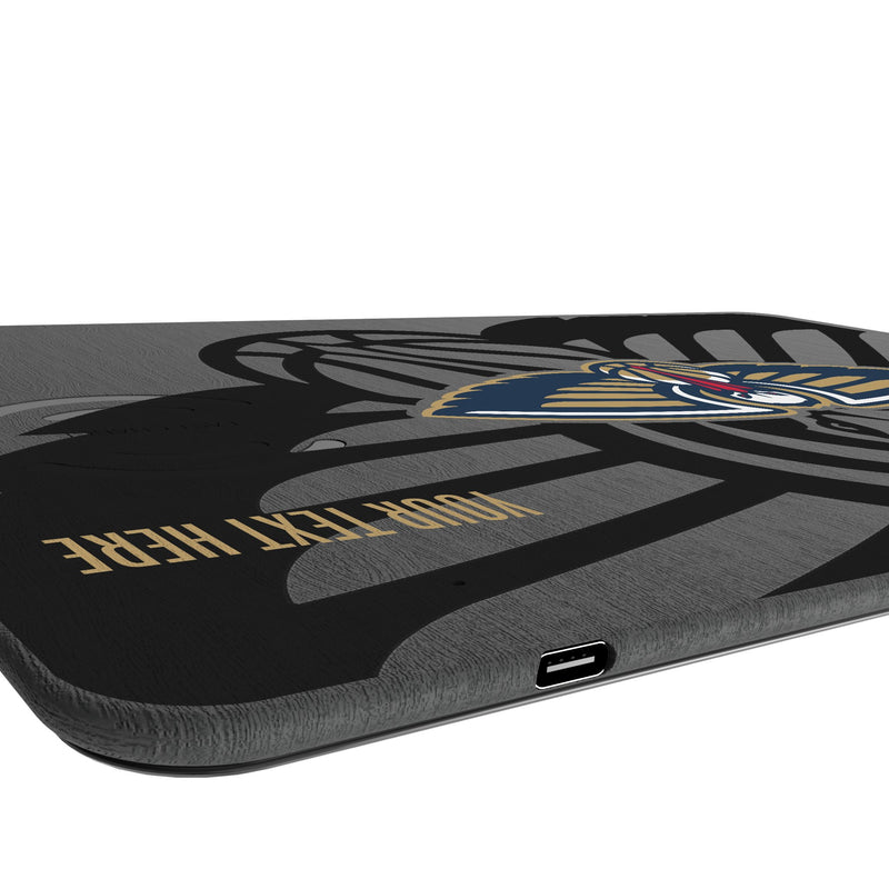 New Orleans Pelicans Personalized Tilt 15-Watt Wireless Charger and Mouse Pad Port.Jpg