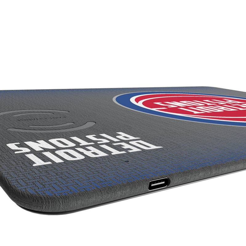 Detroit Pistons Linen 15-Watt Wireless Charger and Mouse Pad Port.Jpg
