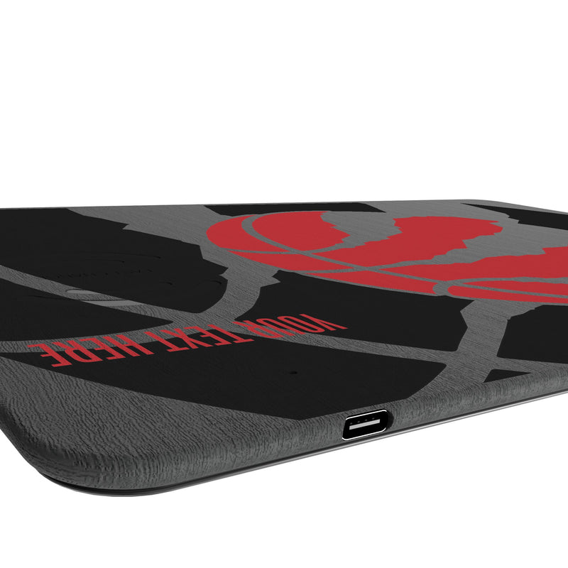Toronto Raptors Personalized Tilt 15-Watt Wireless Charger and Mouse Pad Port.Jpg