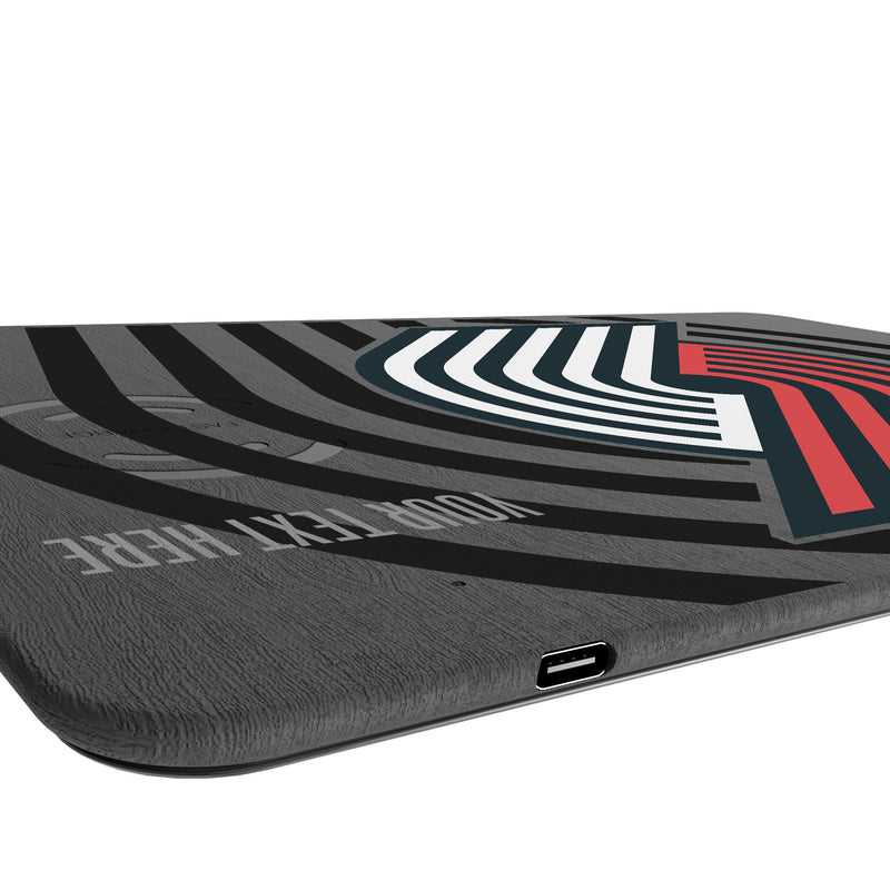 Portland Trail Blazers Personalized Tilt 15-Watt Wireless Charger and Mouse Pad Port.Jpg