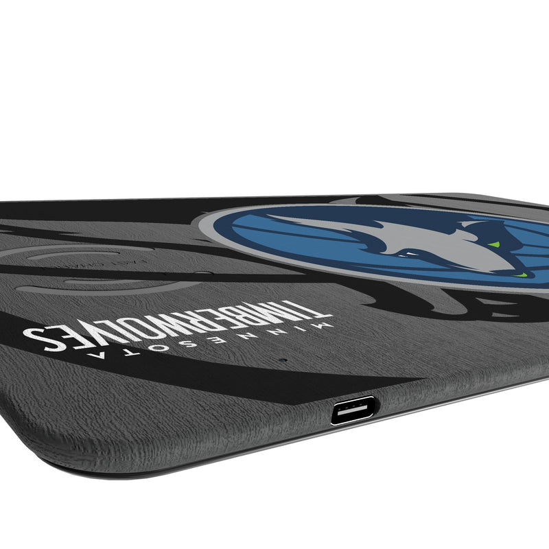 Minnesota Timberwolves Monocolor Tilt 15-Watt Wireless Charger and Mouse Pad Port.Jpg